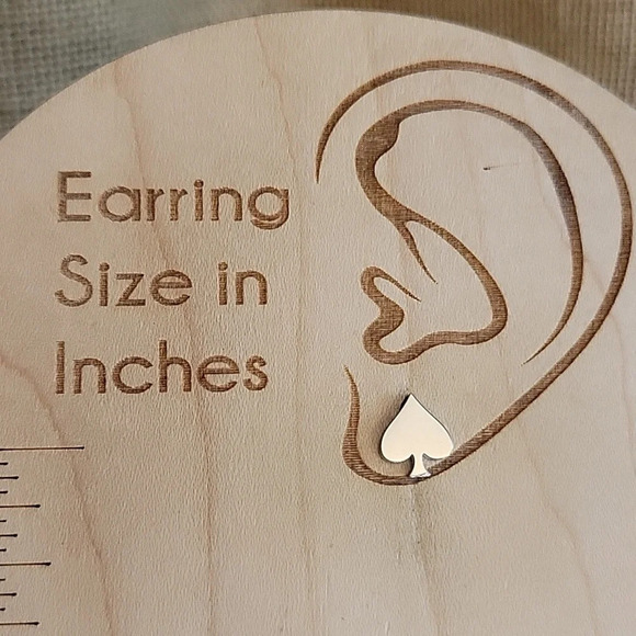 Spade Poker Stud Earrings, choice of color - Picture 3 of 6